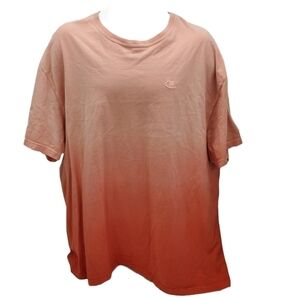 Champion Brand Classic Ombre Short Sleeve T-Shirt Men's 2XL Red Garment Washed